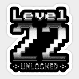 Level 22 Unlocked Sticker